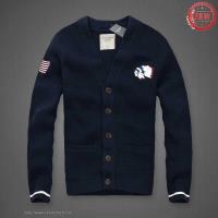 heren abercrombie and fitch truien cardigan knop chief head flag donkerblauw Winkel Breda fr0dg846